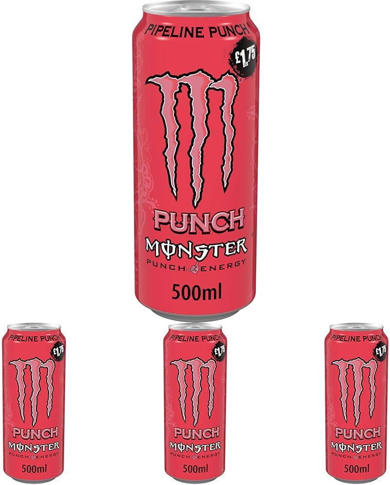 Monster Pipeline Punch Energy Drink 4 x 500 ml (Pack of 4)