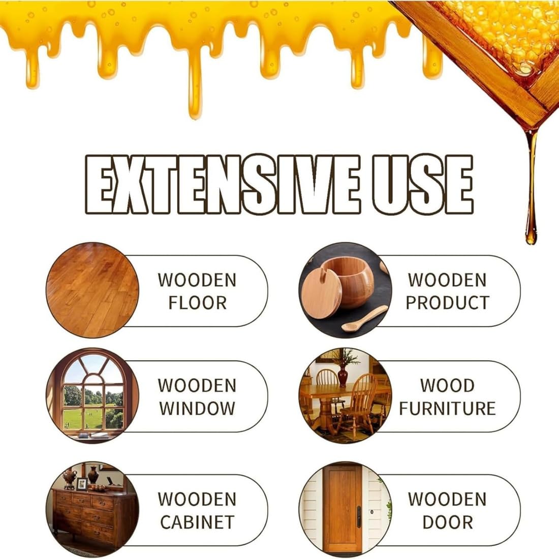 Beeswax Wood Polish Spray, Cera de Abeja para Muebles y Madera, Limpiador y Protector Natural, Spray Fácil para Armarios, Suelos, Mesas y Muebles (3PC)