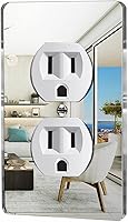 Vista 18 de 1 Pieza Placas de Interruptor de Luz con Espejo, Cubiertas de Salida de Acrílico, Placas de Pared Duraderas, Placas de Interruptor con Espejo