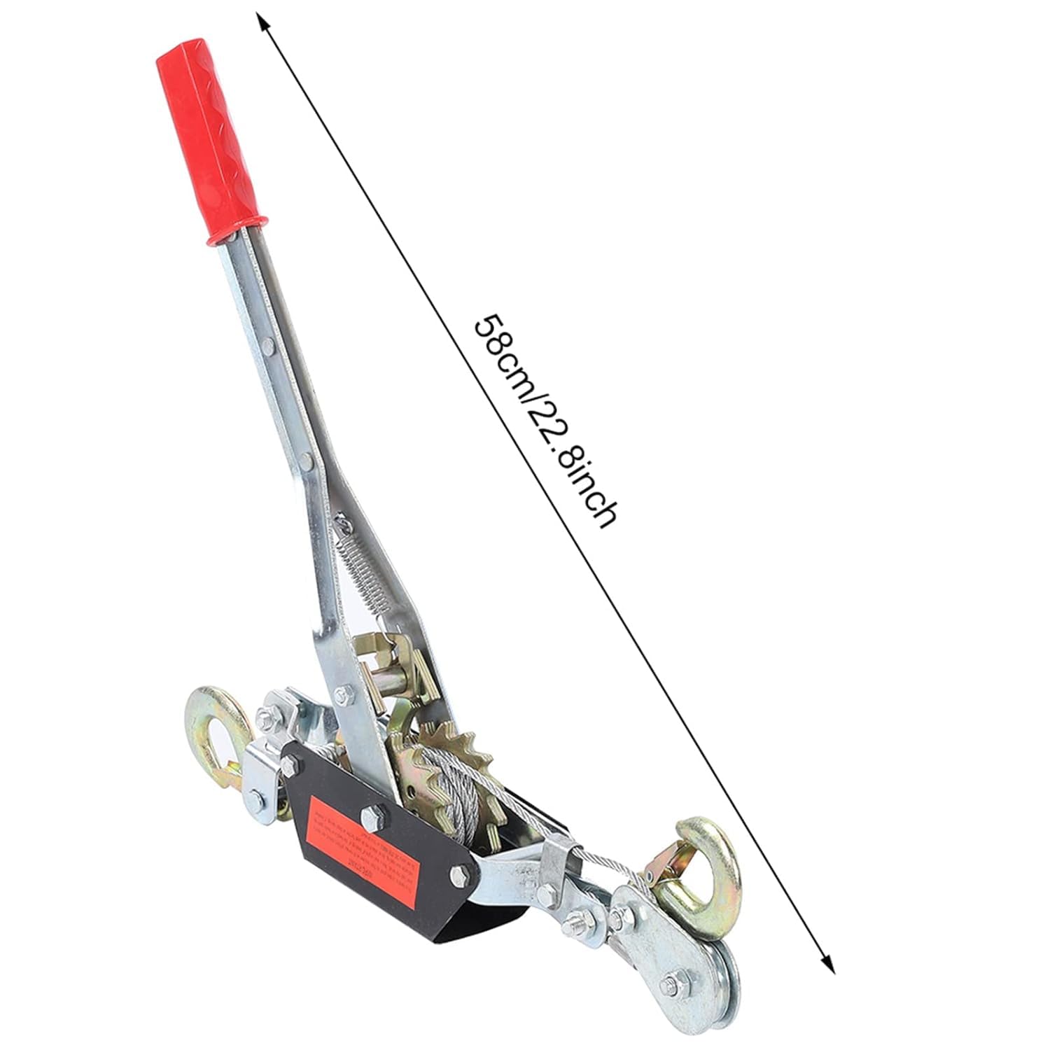Seilwinde, Seilwinde, Handwinde, 2T Drahtseil-Handabzieher, Mini-Spanner mit Zahnrädern, Handseilzug, Automobil-Hebe-Windenabzieher, Erholung