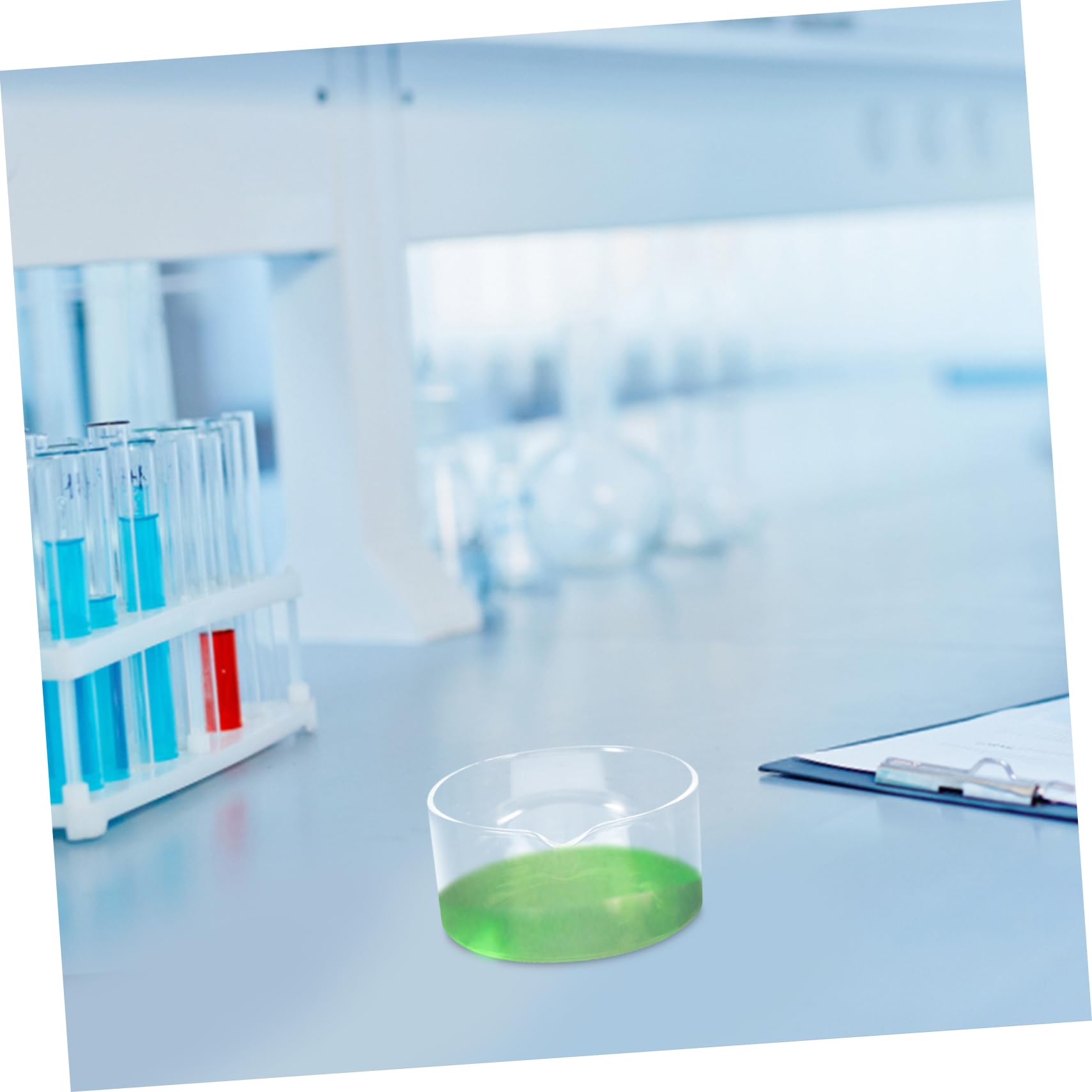 Cabilock Plat de Cristallisation pour Laboratoire Bec Verseur Facile à Manipuler en Verre Rond pour Applications Scientifiques et Biologie