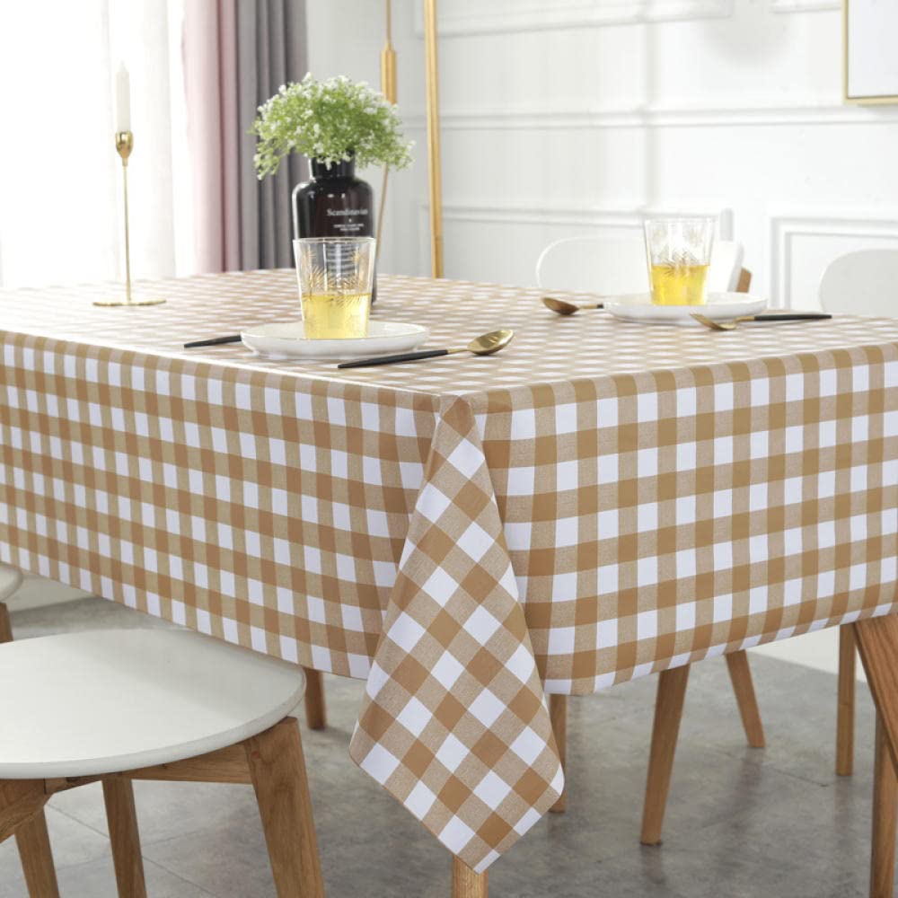 Tovaglia resistente all'acqua per tavolo da pranzo all'aperto, anti scottature, rettangolare, 140 × 140 cm