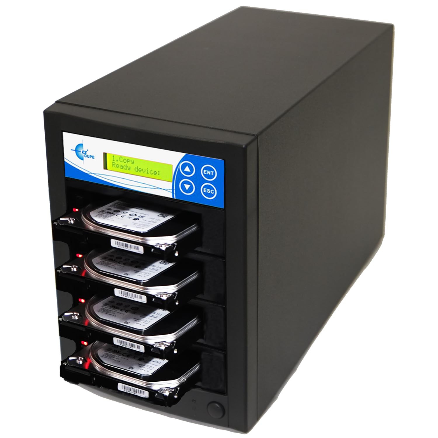 EZ DUPE 1 to 3 SSD HDD Hard Drive Duplicator - 18GB/Min - Standalone Copier and Sanitizer/Eraser for Multiple SATA 3.5 Disk & 2.5 Solid State Drives at Copy Speed up to 300MB/Sec (H03PROHEB)