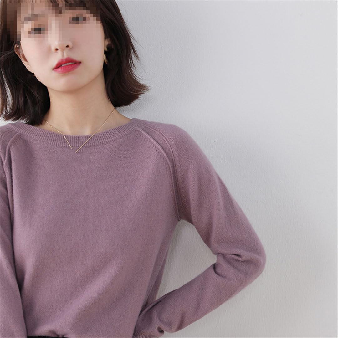 Vogrtcc Top da Donna in Maglione Girocollo A Maniche Lunghe, Pullover in Maglia, Top in Maglione
