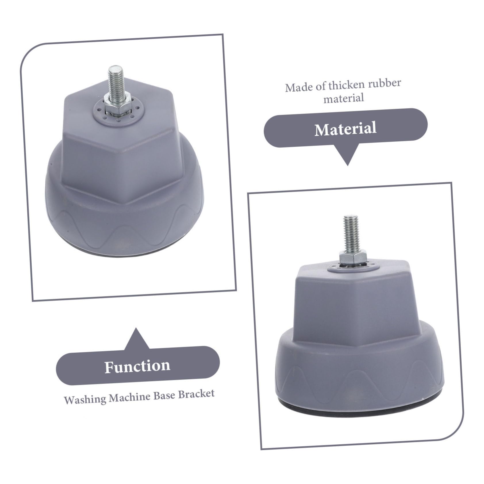 Homoyoyo 4stücke Waschmaschinenpads Anti-vibration Anti-rutsch-matte Für Waschmaschine Und Trockner Fußmatte Und Stoßdämpfend