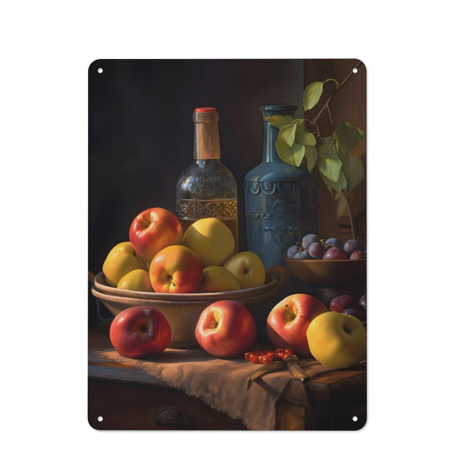Junmoney France Kitchen Vibes Industrial-Style Tin Sign 40X30cm For Pub Or Café, Suited To Pub Decor Enthusiasts