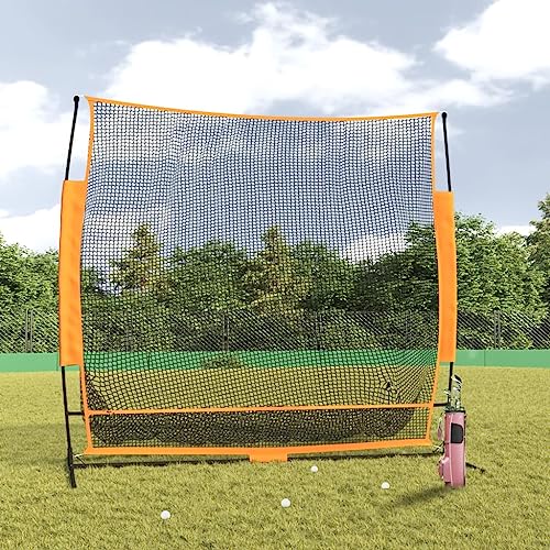 Tidyard Golf Practice Net Black and Orange 84.6 x 42.1 x 85 Inch Polyester