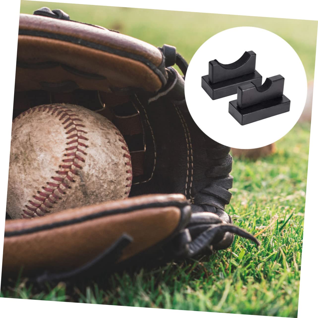 balacoo Multi-use Bat Racks 2pcs Baseball Bat Wooden Holder for Display and Organizing