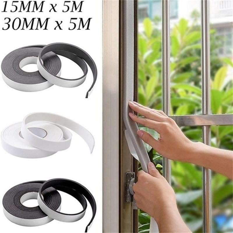 Lot De 3 Rouleaux De Bande D'étanchéité Autocollante En Caoutchouc