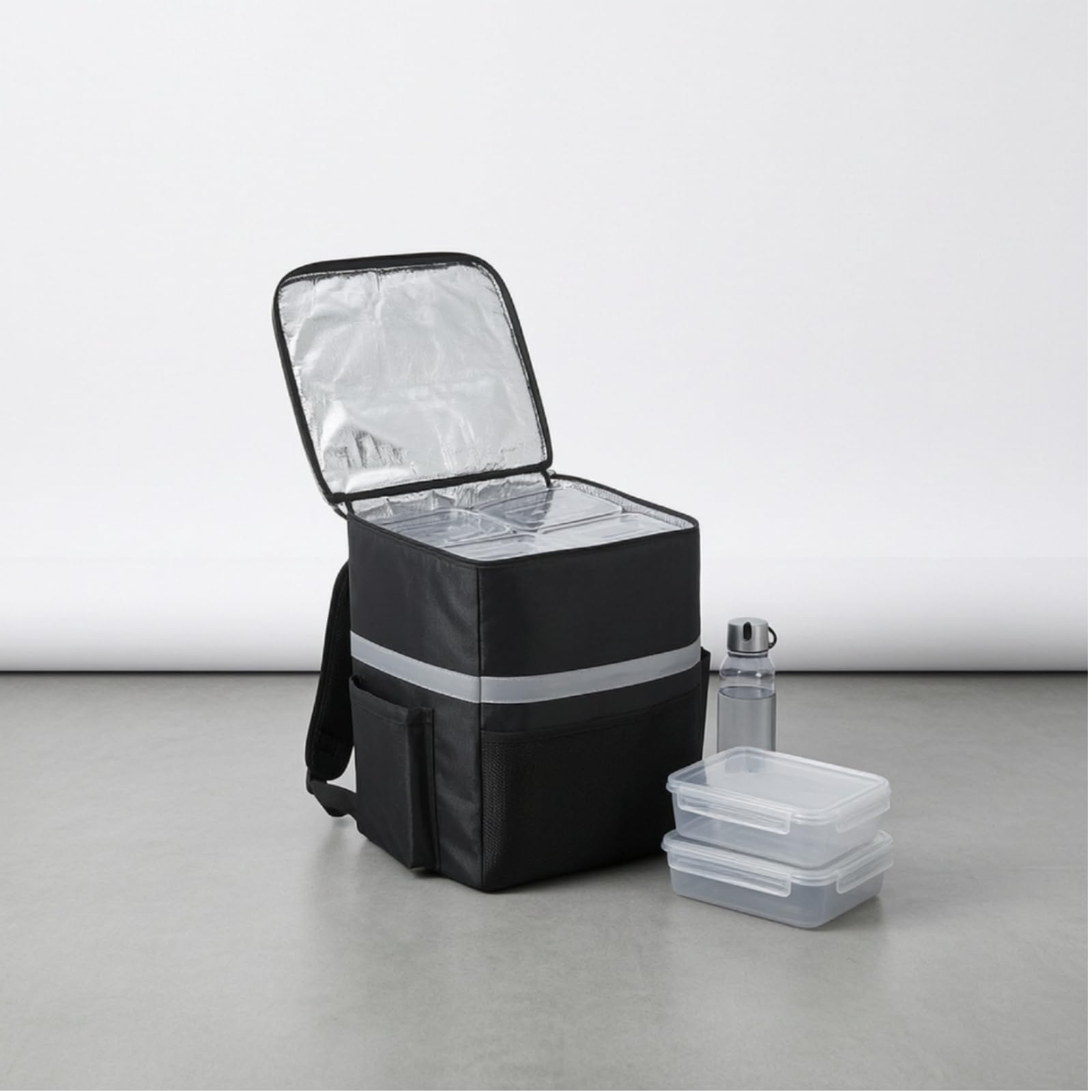 Mochila de Reparto Térmica Bolsa Isotérmica Mochila de Comida Mochila de Entrega con Interior Térmico y Estructura Antidesplazamiento Oxford con Banda