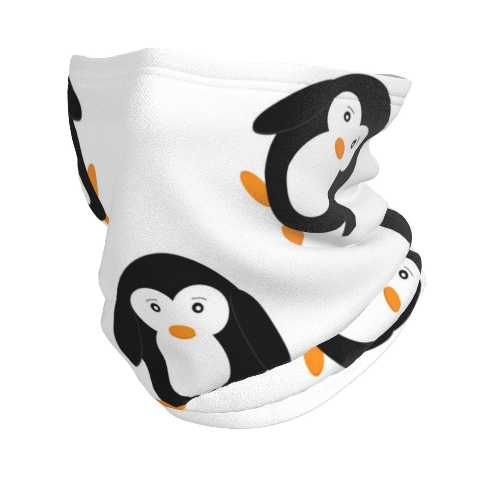 Hceaatb Unisex Black Multifunctional Headwear Cute Penguin Ourdoor Face Balaclavas Neck Gaiter Bandanas Scarf For Men Women Outdoor Sports