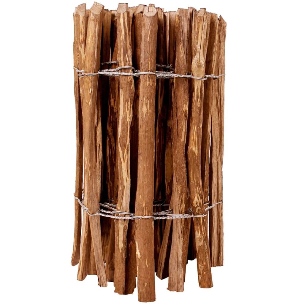 vidaXL Valla de Estacas Madera de Avellano Impregnada 60x500 cm Postes Patio