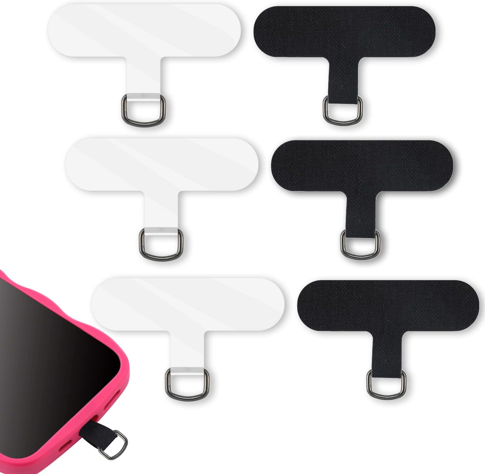 Lanyard Patches 24-Pack Clear Phone Tether Tabs - Universal No-Glue For  Phone Cases Anti-lost Phone Strap Attachment