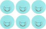 PATIKIL D-Ring Patch, 6 Pcs Stainless Steel D-Ring PVC Patch Pad No Glue Include for Inflatable Boat Paddle Board Canoe Surfboard, Light Green
