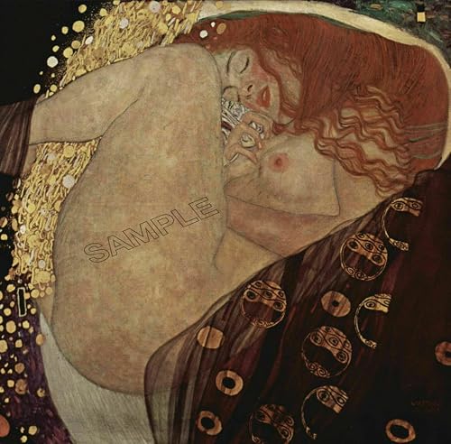 Gustav Klimt Woman Danae Poster Art Painting Photo Wall Art Picture Poster A4