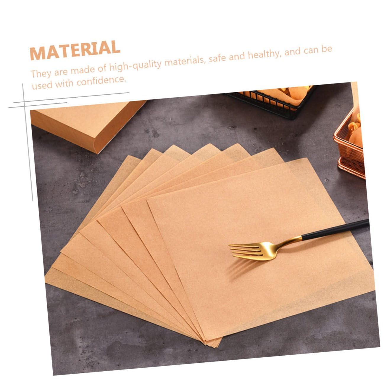 Carta Assorbente per Fritti 500 Fogli Kraft Gialla