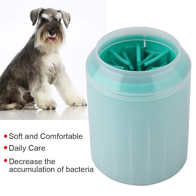 Foto 6 de 8 de Nitrip 3 Colores Desmontable Dog Paw Cleaner Cup Pet Cleaning Brush Cup Dog Foot Taza de Limpieza Herramienta