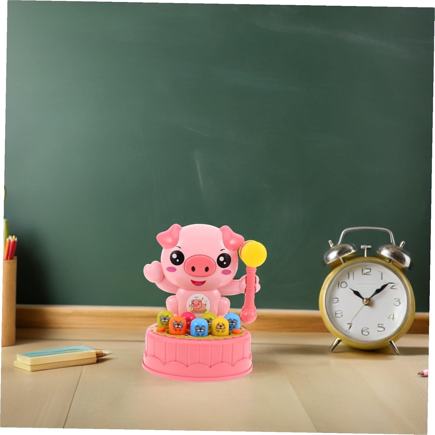 KOMBIUDA Pounding Pig Game Early Learning Developmental with Colorful Mole Figures Enhances Sensory Coordination and Cognitive Growth for Birthday