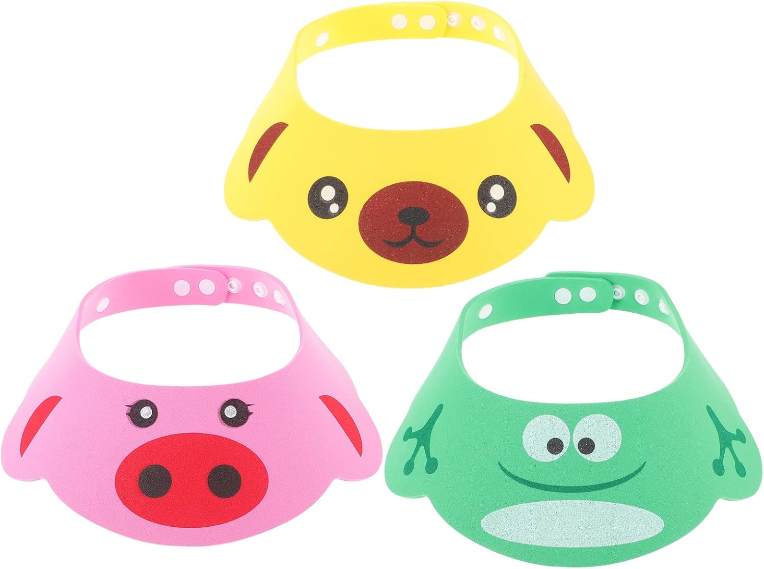 LUOZZY 3 Pcs Baby Bath Hat Adjustable Child Visor Hat