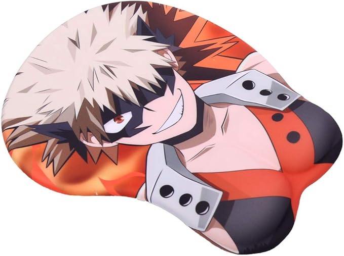 Amazon Com My Hero Academia Bakugou Katsuki Anime Mouse Pads Boob Oppai Gaming 3d Mousepads 2way Skin Katsuki Z Office Products