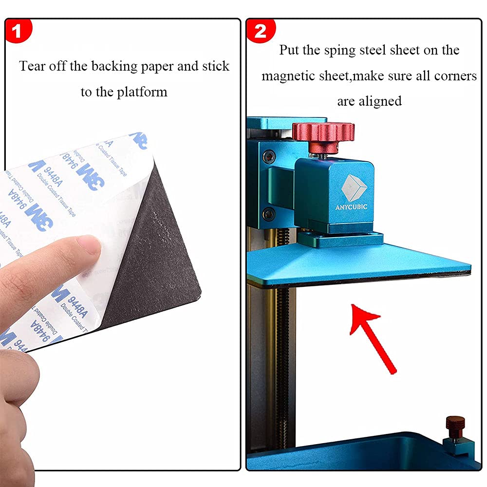 3D-Drucker, licht-gehärteter Federstahl, LCD-Lichthärte, lichtempfindliche Harz-Plattform, Photonen-Magnet-absorbierende Stahlfolie für SLA/DLP-3D-Drucker (135 x 80 mm)