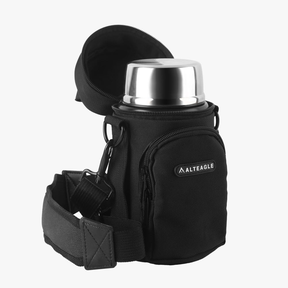 Alteagle Lunch Bag for Thermos Stainless King 24 Ounce Food Jar Tote Bag Lunch Box Container W/Carrying Handle and Shoulder Strap for Men Women and Kids (No Bottle)