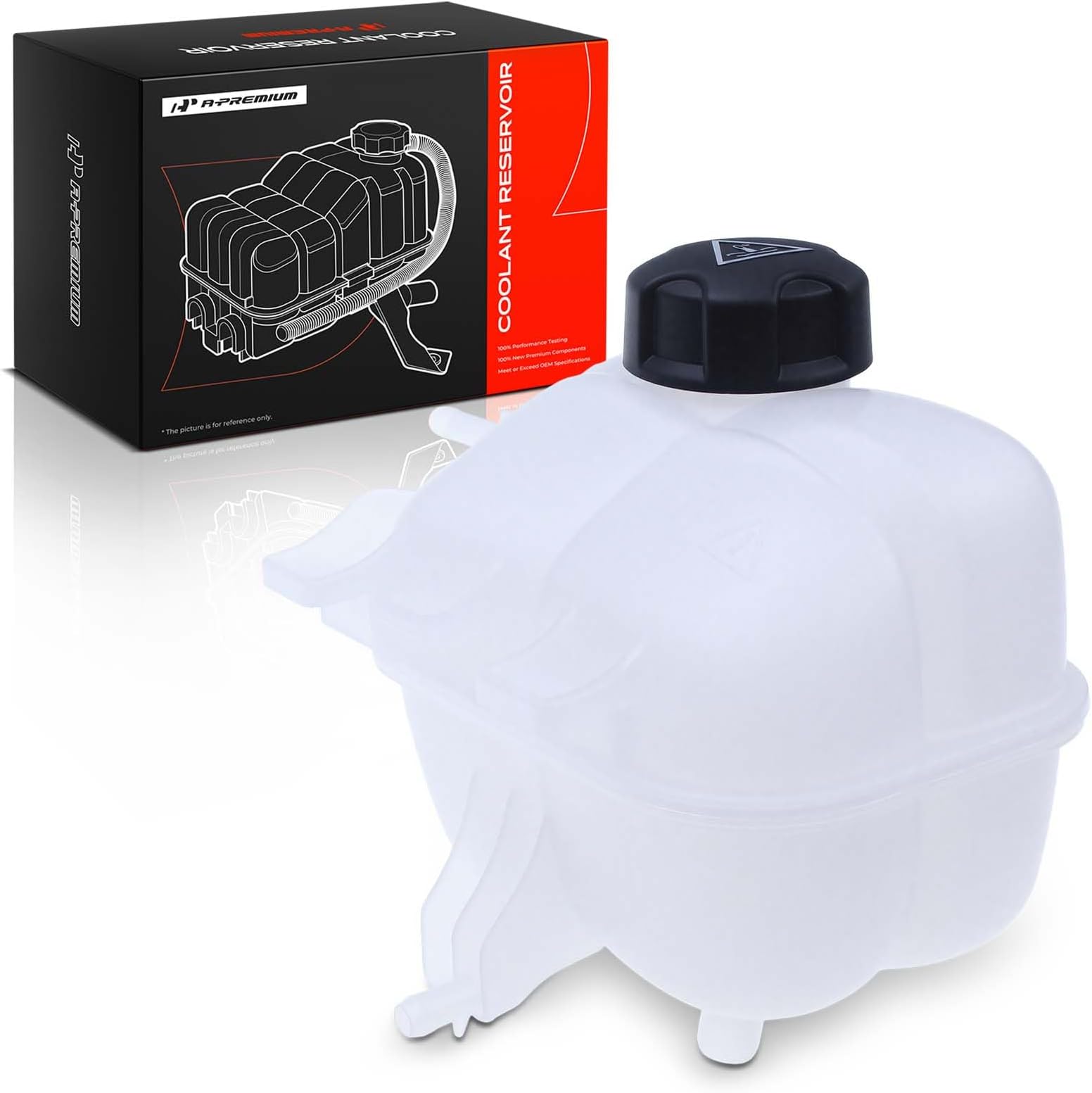 A-Premium Engine Coolant Overflow Recovery Reservoir Tank [with Cap] Compatible with Mini Cooper Countryman 2011-2016, Cooper 2007-2015, Cooper Paceman & BMW 118i, 318i, i3, i3s, i8 - Front