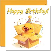Stuff4 Duck Birthday Cards, Animal Gifts | Happy Birthday Card for Son Daughter Brother Sister Grandson Granddaughter Niece Nephew Cousin