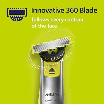Philips OneBlade 360 Yüz Yedek Bıçak - Tüm OneBlade Kolları, 3 Paket, QP430/50'ye uyar