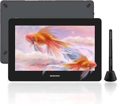 Amazon Com Gaomon Pd12 11 6 Pen Display Charcoal Grey 86 Ntsc Full Laminated Graphics Drawing Tablet With Tilt Support 8192 Levels Passive Stylus Compatible With Windows Mac Android Everything Else