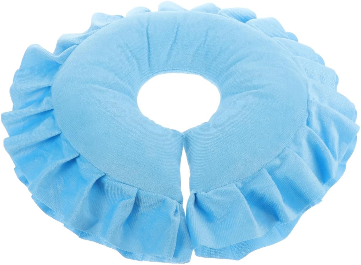 U-Shaped Face Massage Pillow for Spa and Salon Massage Tables Comfortable Face Cradle Cushion with Neck Support 15.15X15.15X3.14 Inches Easy-Clean Surface for Relaxation