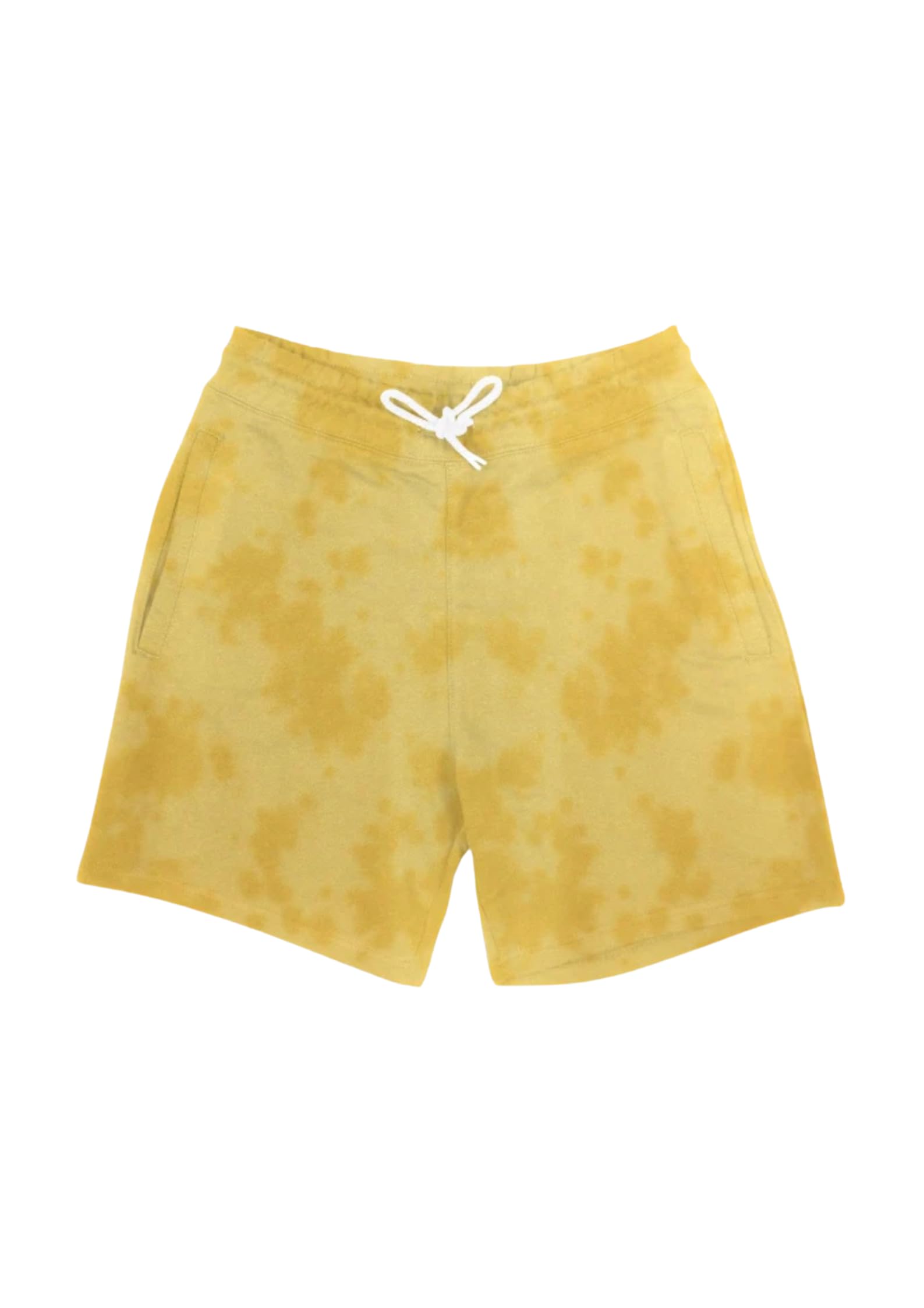 Unisex Tie Dye Shorts | Yellow Tie Dye Drawcord Elastic Waist Shorts | 260 GSM Cotton Blend | Casual, Party & Festival Wear-image-41