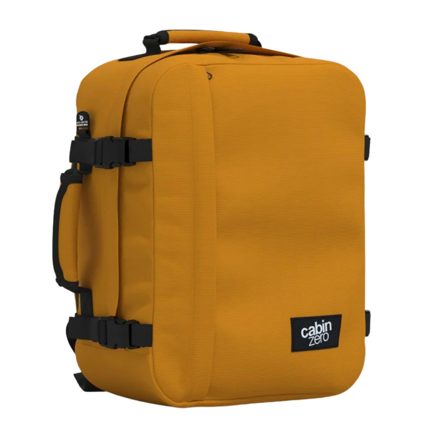 Cabinzero Orange Classic Cabin Backpack 28L, Underseat-Approved Carry On, Lightweight Travel Bag For Flights - Chill