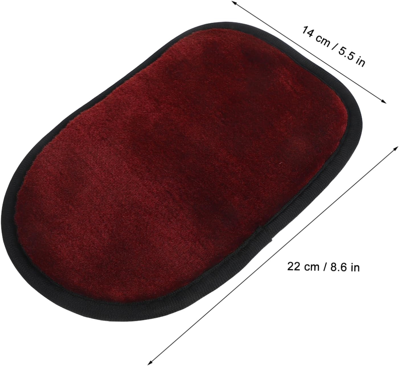 Car Washing Mitt Plush Microfiber Cleaning Glove for Efficient Car Detailing High Dirt Absorption Design for Waxing and Household Cleaning Wine Red