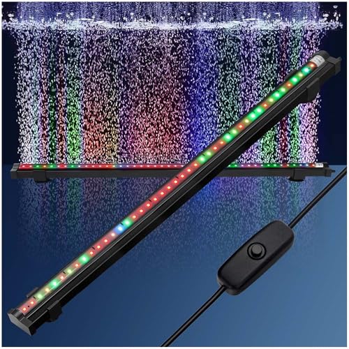 Image of DaToo Submersible Aquarium Light 30Inch Fish Tank Light Bubbler Wall with Air Bubble Hole IP68 Waterproof Color Changing Led Light for Freshwater and Saltwater Aquariums Fish Tanks
