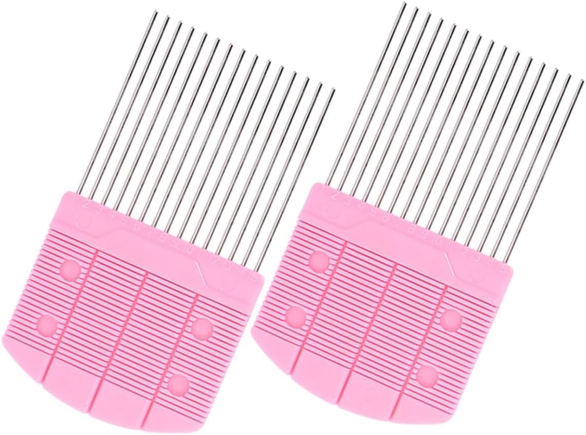 Tofficu 2pcs Paper Quilling Comb Quilling Tool Kit Paper Craft Tools Metal Plastic DIY Supplies