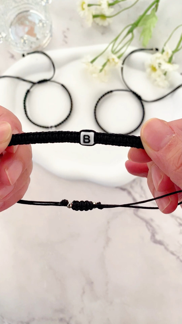 Pulsera Inicial Trenzada Ajustable para Parejas miniatura 7