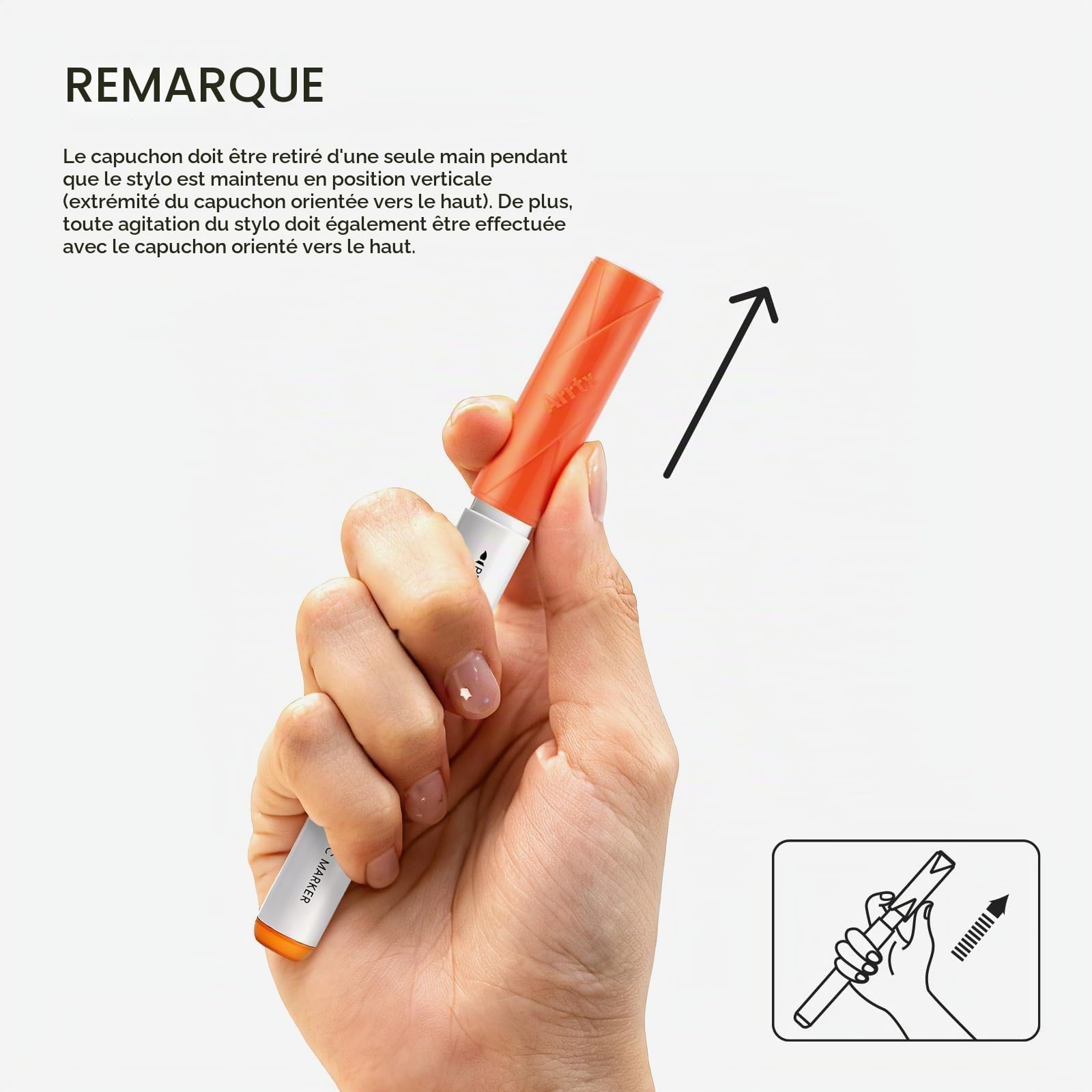 Arrtx Marqueurs acryliques à grande capacité, 30 couleurs, stylos de couleur à pointe de pinceau avec encre liquide directe, accessoires d'art à séchage rapide pour la peinture sur pierre, la