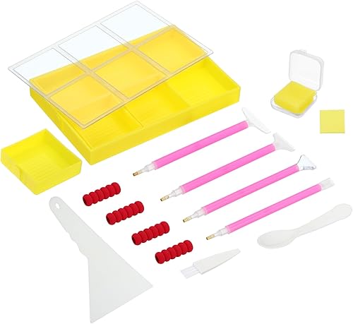 PATIKIL Bandeja, 26PCS Accesorios Organizador Kits Grandes Bandejas de Arte de Cuentas Rhinestone Bandeja de Clasificación Cuadrada Herramientas de