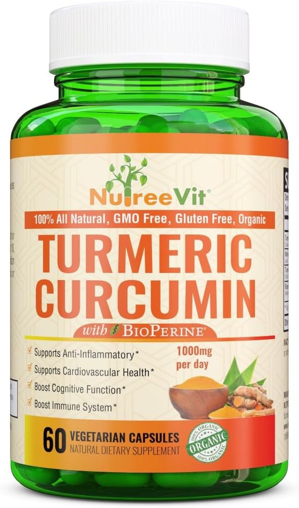 NutreeVit Turmeric Curcumin (180 Capsules)
