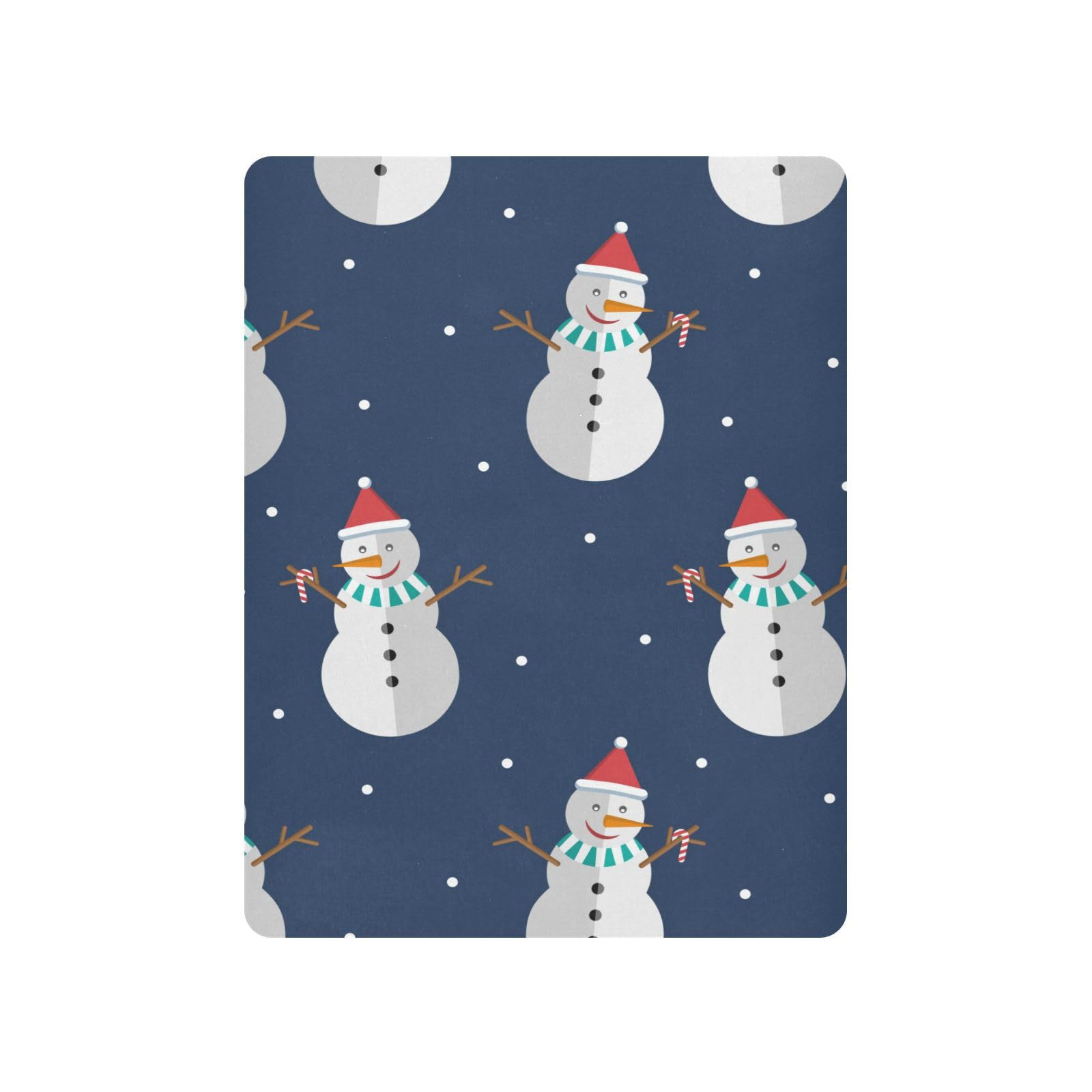 Moudou Christmas Snowman Playard Sheet for Boy Girls, Soft Breathable Fitted Toddler Sheet for Standard Playard Bed Mattress, 39 x 27 x 5 Inch