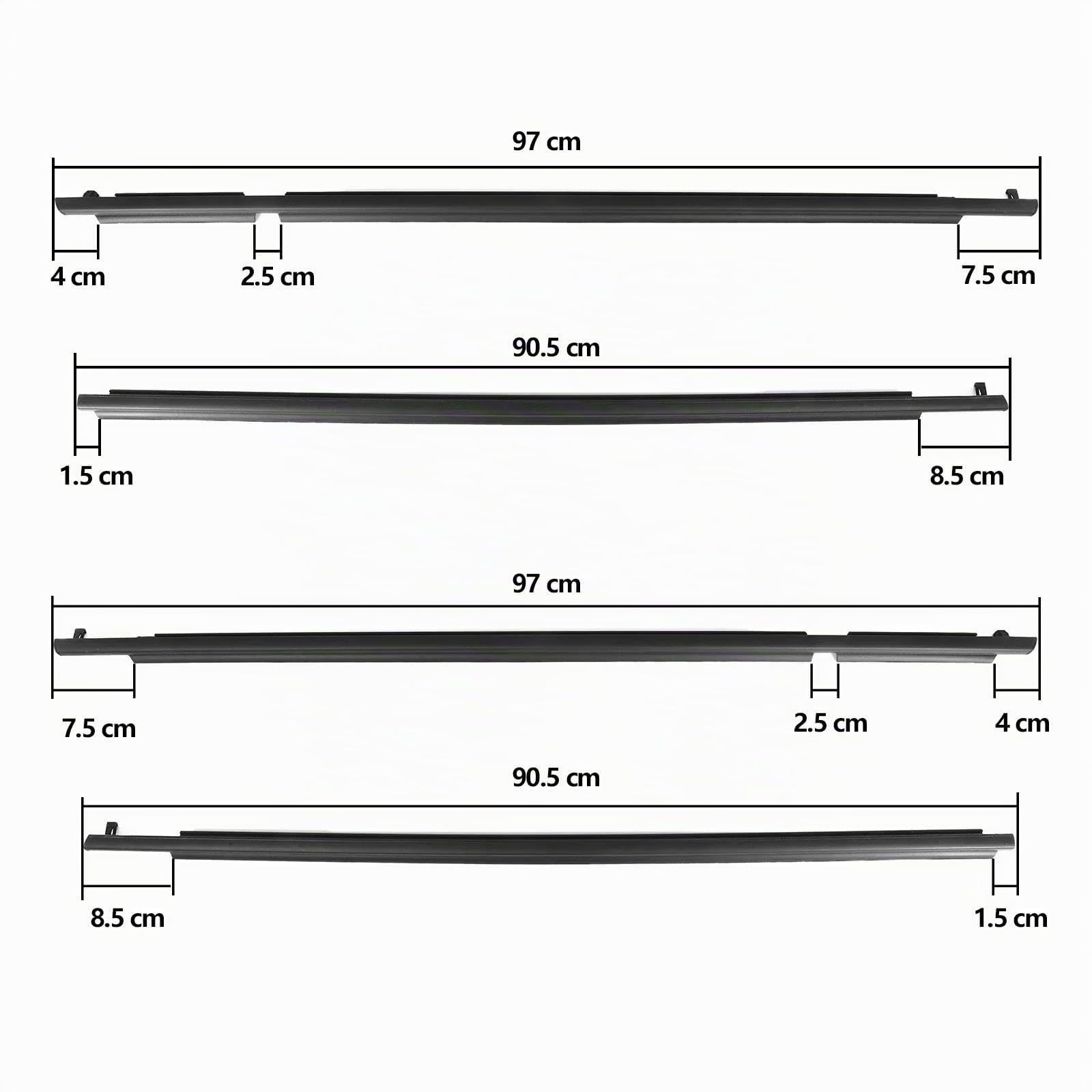 Guarnizioni Porte e finestrini Auto 4 Pz/Set Finestra Sigillante in Gomma Striscia Lato Guarnizione Antipioggia Meteo Strisce per Toyota per RAV4 2006-2008 Guarnizioni Auto