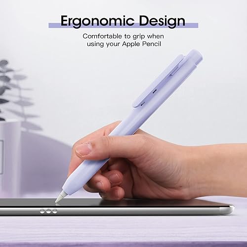 B0BS1BWNGB_image_5 TiMOVO Funda para Apple Pencil de 1 generación, tapa de punta retráctil, funda protectora con clip resistente para Apple Pencil de 1 generación,