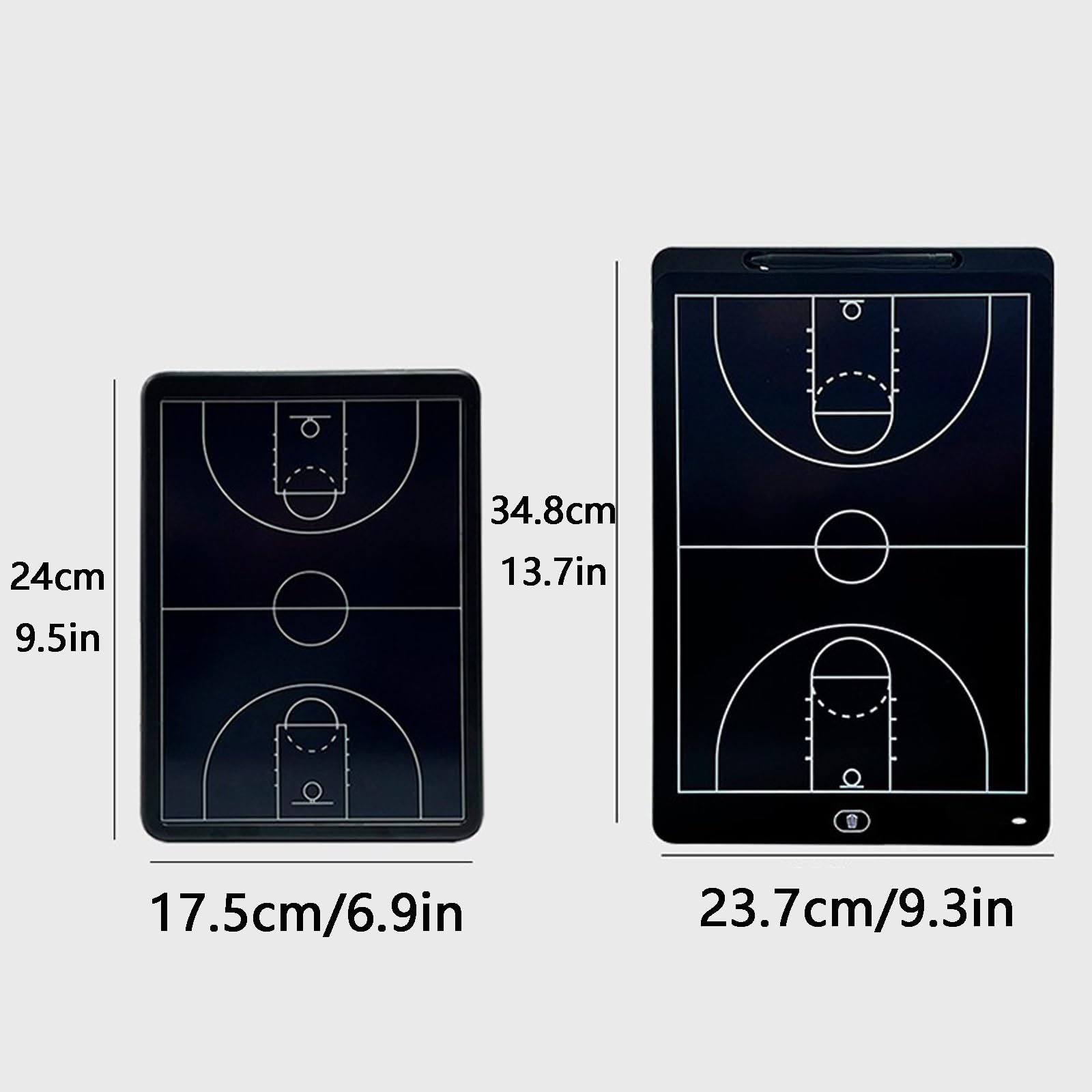 Lavagna per Allenamento di Basket LCD, Lavagna Tattica Magnetica Elettronica per Calcio, con Penna per Scrittura A Induzione, Leggera e Portatile, per Un Allenamento Pratico(Black 1,Small)