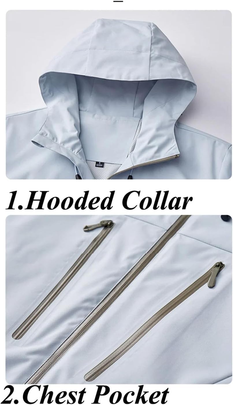 Men's Climbing Waterproof Jackets Outdoor Hiking Rain Sports Breathable Trenchcoats Jacket