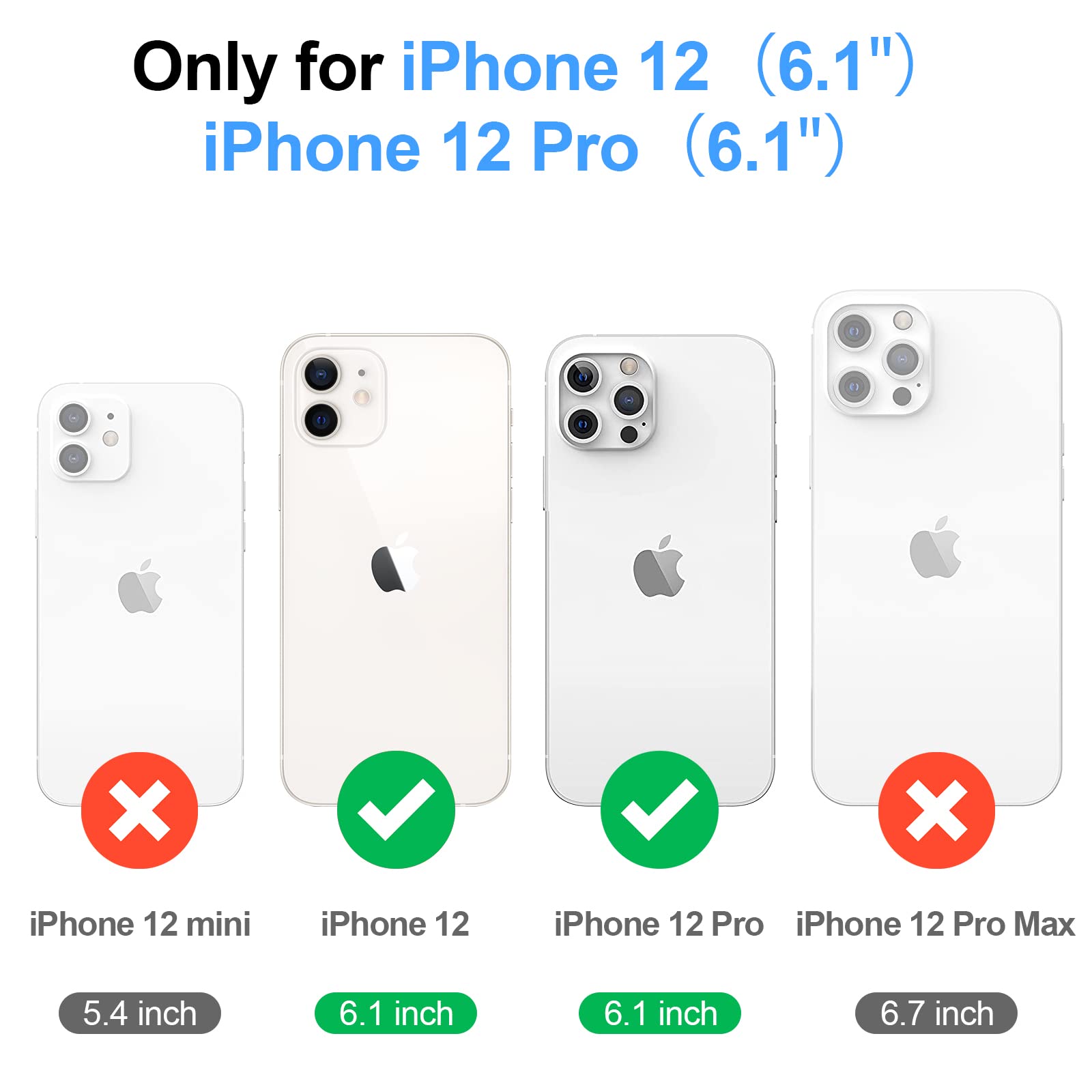 SkyEagle for Compatible Magsafe Magnetic 2 in 1 Detachable iPhone 12 Pro Wallet Case with Card Holder,for Women Men,PU Leather RFID Blocking Flip Kickstand Credit Slots for Apple 12 6.1