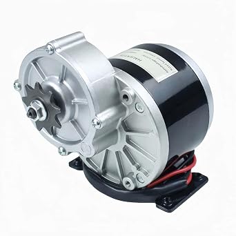 12V 250W Gear Reduction Electric Motor with 9 Tooth Sprockets for Small Electric Vehicles, Mopeds, Mini Bikes, E Scooter, Wheelchairs, Massagers and Mowers 12V 250W
