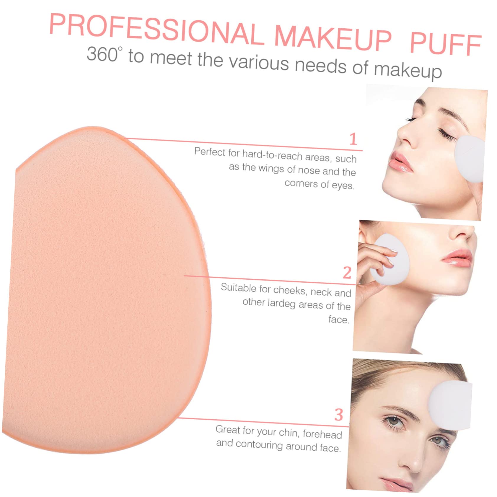Baluue 60stücke Mini Makeup Schwämme Waschbare Puderquaste Für Foundation Blush Und Highlighter Vielseitig Einsetzbare Beauty-schwämme Für Trockenes Und Makeup Farbton