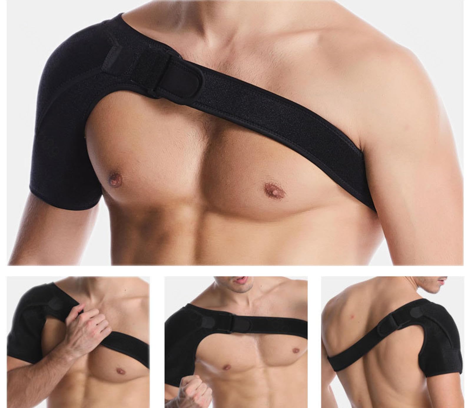 NIBHZ Tutore per Spalla Recupero da Infortunio Supporto per Compressione Manicotto Avvolgente per Stabilità della Spalla, per Cuffia dei Rotatori Strappata, Lussazione, Tendinite