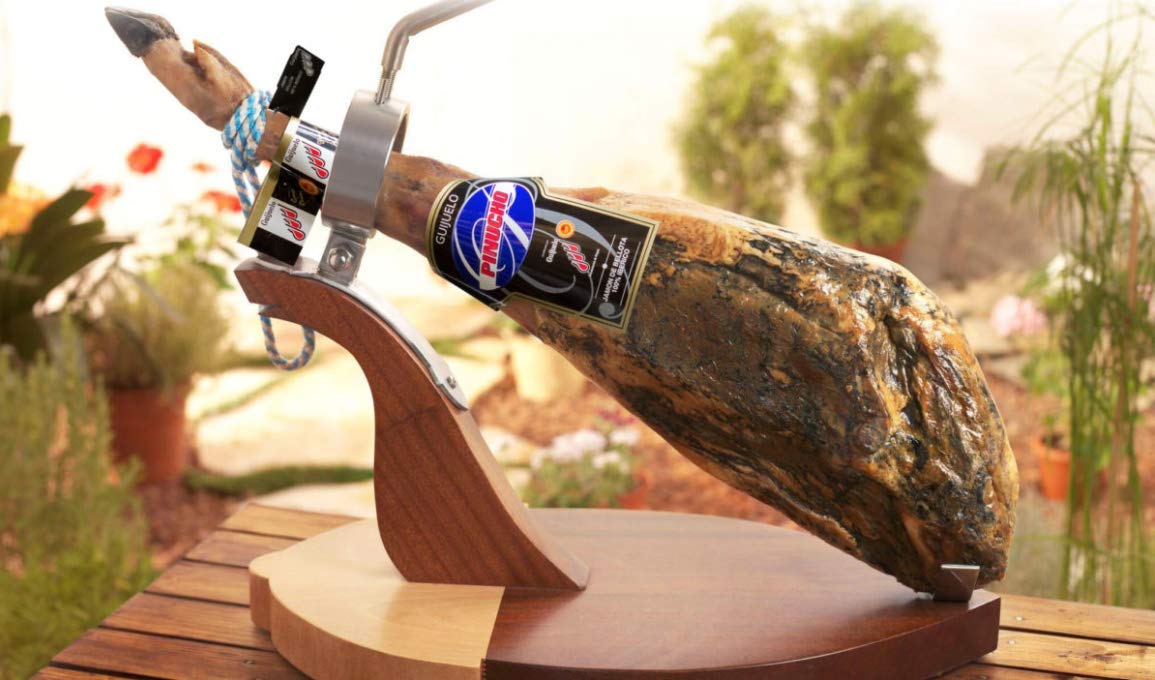 Jamón de Bellota 100% Ibérico Puro - Pieza Entera 6-7 kg - Jamón Ibérico de Bellota Raza 100% Ibérica Natural sin Aditivos - Sabor Auténtico de la Dehesa Española - Pinucho